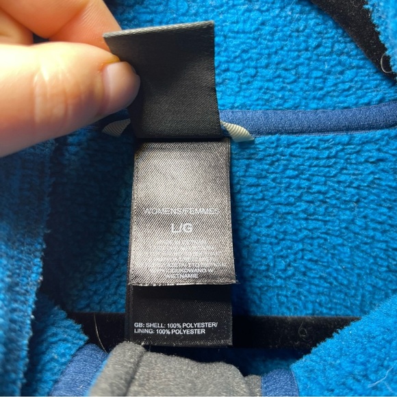The North Face Women's Blue full zip up fleece outdoor athletic jacket in size L - Picture 5 of 8